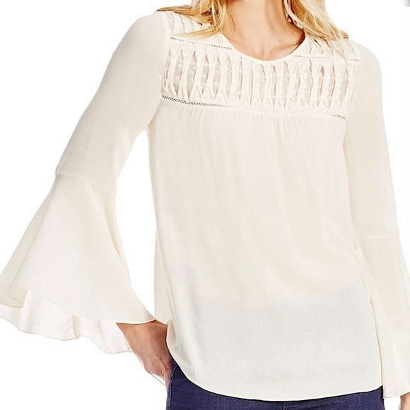JESSICA Simpson Wilma Bell Sleeve Blouse Size M - Picture 1 of 12